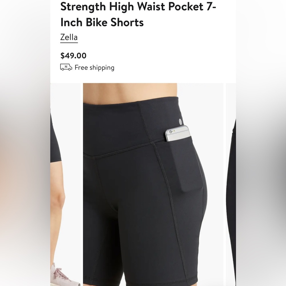 Zella High Waist Pocket 7-Inch Bike Shorts